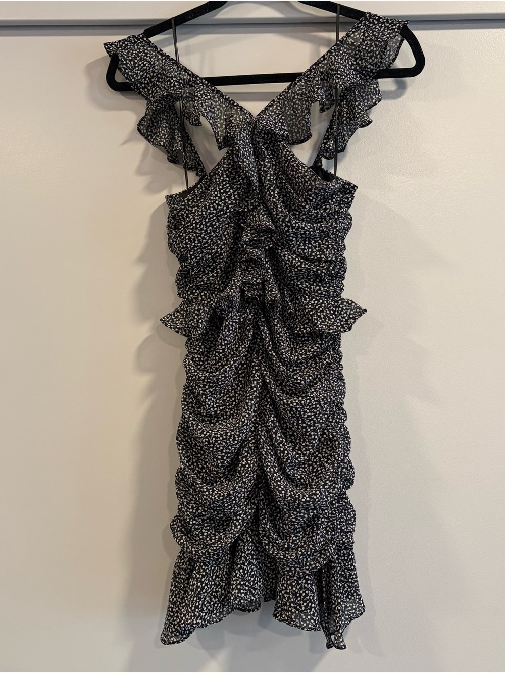 ASTR THE LABEL | halter ruffle ruched mini dress SZ XS